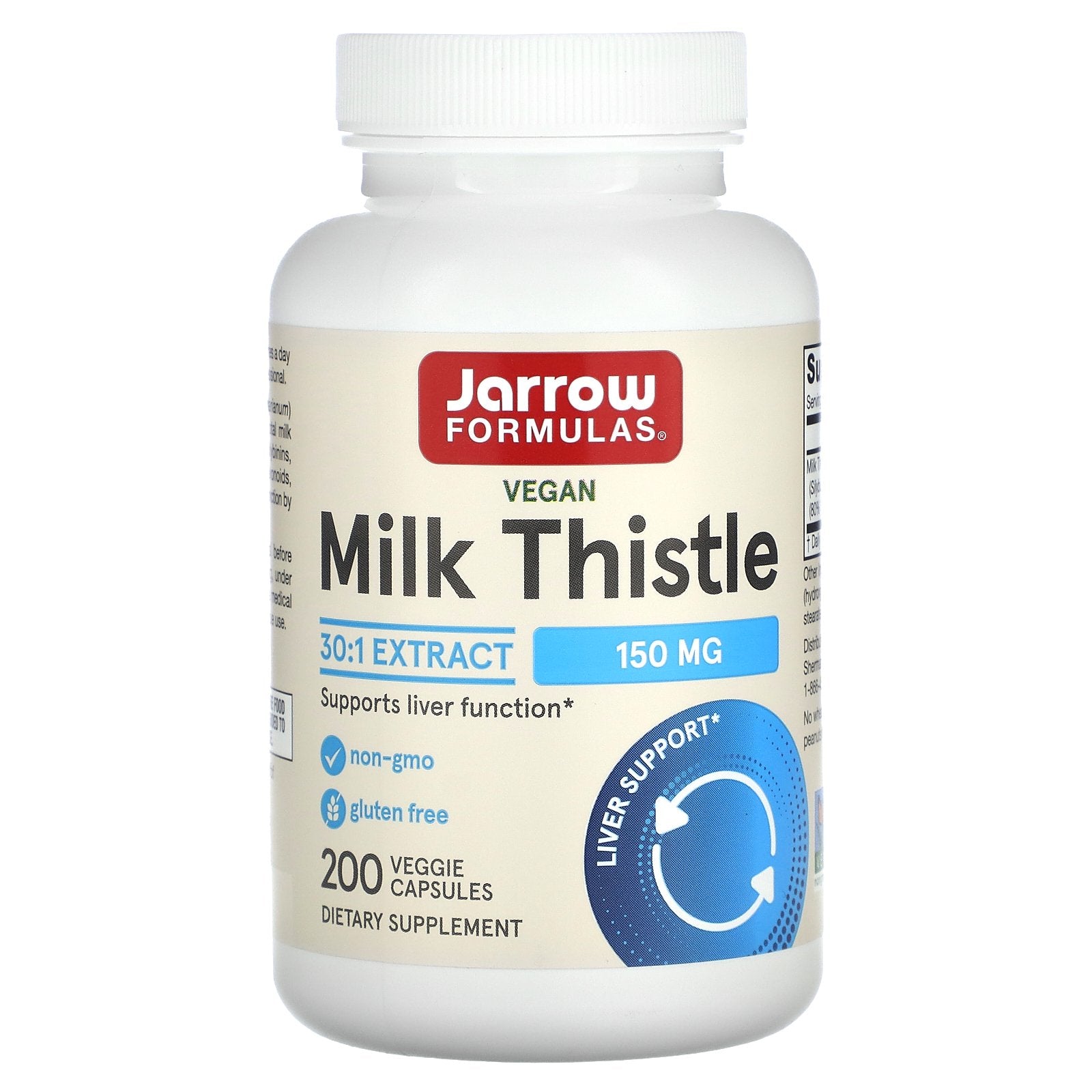 Jarrow Formulas, Vegan Milk Thistle, 150 mg, 200 Veggie Capsules