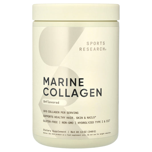 Sports Research, Marine Collagen, Unflavored, 12 oz (340 g)