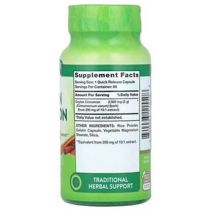 Nature's Truth, Concentrated Ceylon Cinnamon, 2,000 mg, 60 Quick Release Capsules
