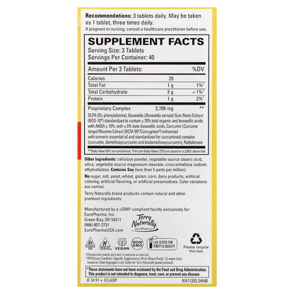 Terry Naturally, Curamin®, Pain Relief, 120 Tablets