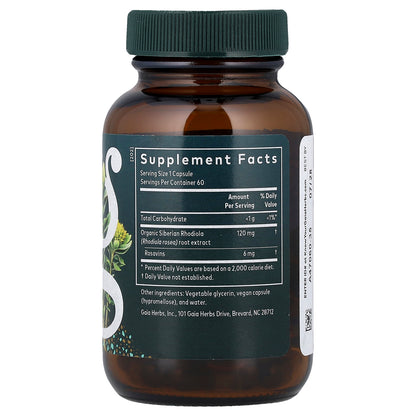 Gaia Herbs, Rhodiola Rosea, 60 Liquid Phyto-Caps®