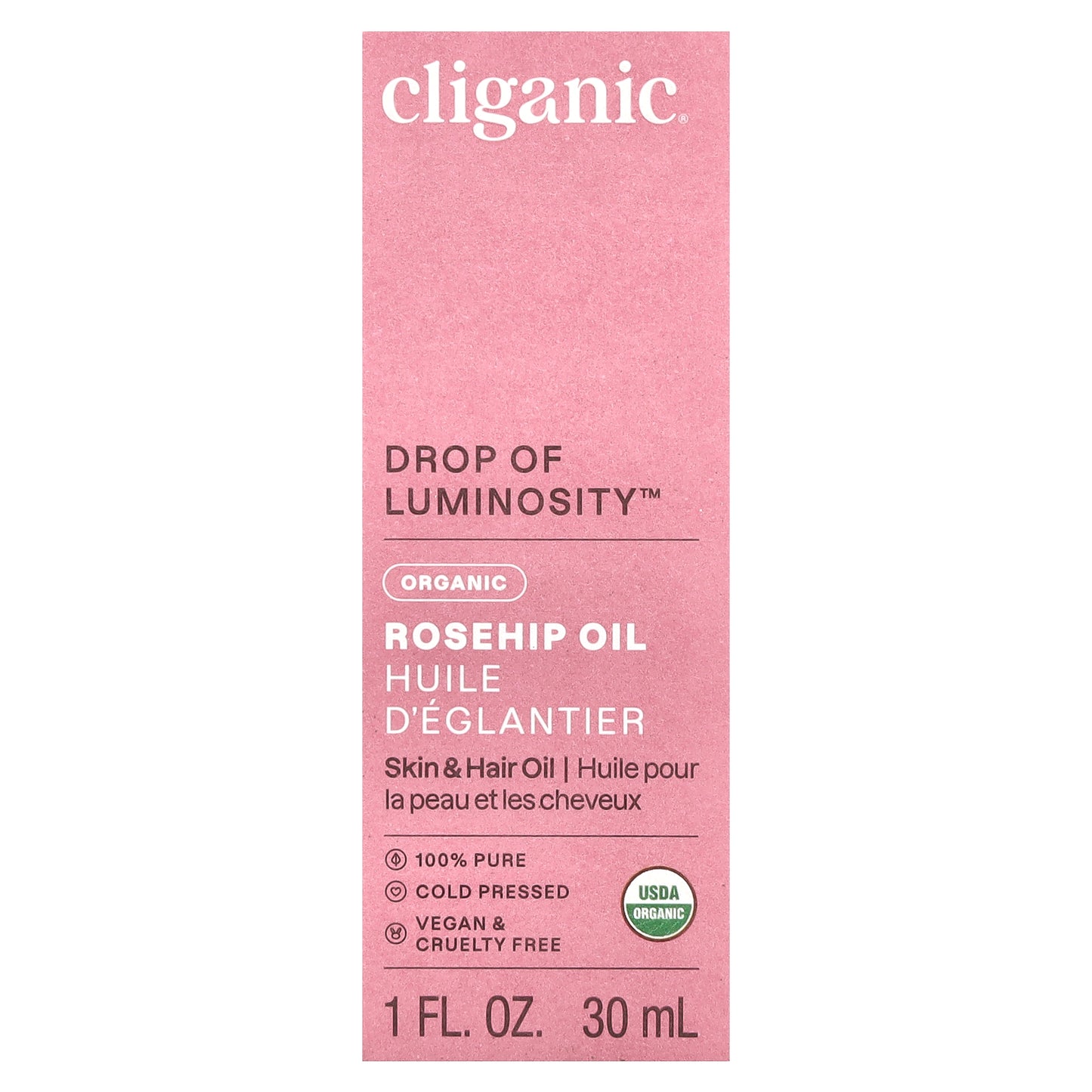 Cliganic, Organic Rosehip Oil, 1 fl oz (30 ml)
