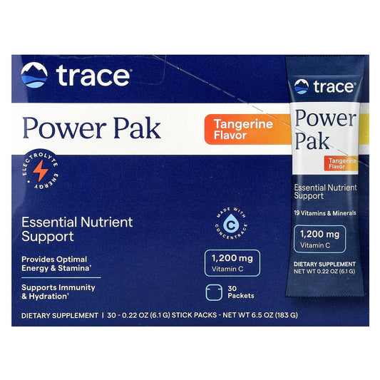 Trace, Power Pak, Tangerine, 30 Stick Packs, 0.22 oz (6.1 g) Each
