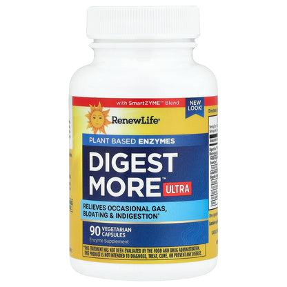Renew Life, DigestMore™ Ultra, Plant Based Enzymes, 90 Vegetarian Capsules