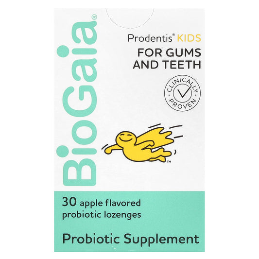 BioGaia, Prodentis Kids®, Probiotic Lozenges, Apple, 200 Million CFU, 30 Lozenges
