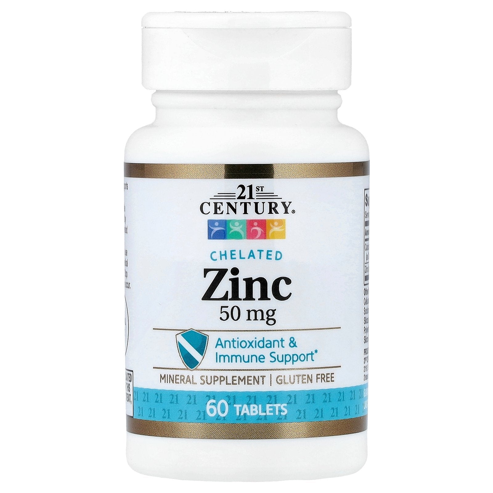 21st Century, Chelated Zinc, 50 mg, 60 Tablets