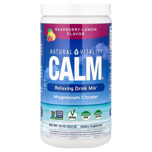 Natural Vitality, CALM®, Relaxing Drink Mix, Raspberry-Lemon, 16 oz (453 g)