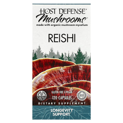 Host Defense, Mushrooms™, Reishi, 120 Capsules