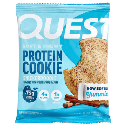 Quest Nutrition, Protein Cookie, Snickerdoodle, 12 Cookies, 2.04 oz (58 g) Each