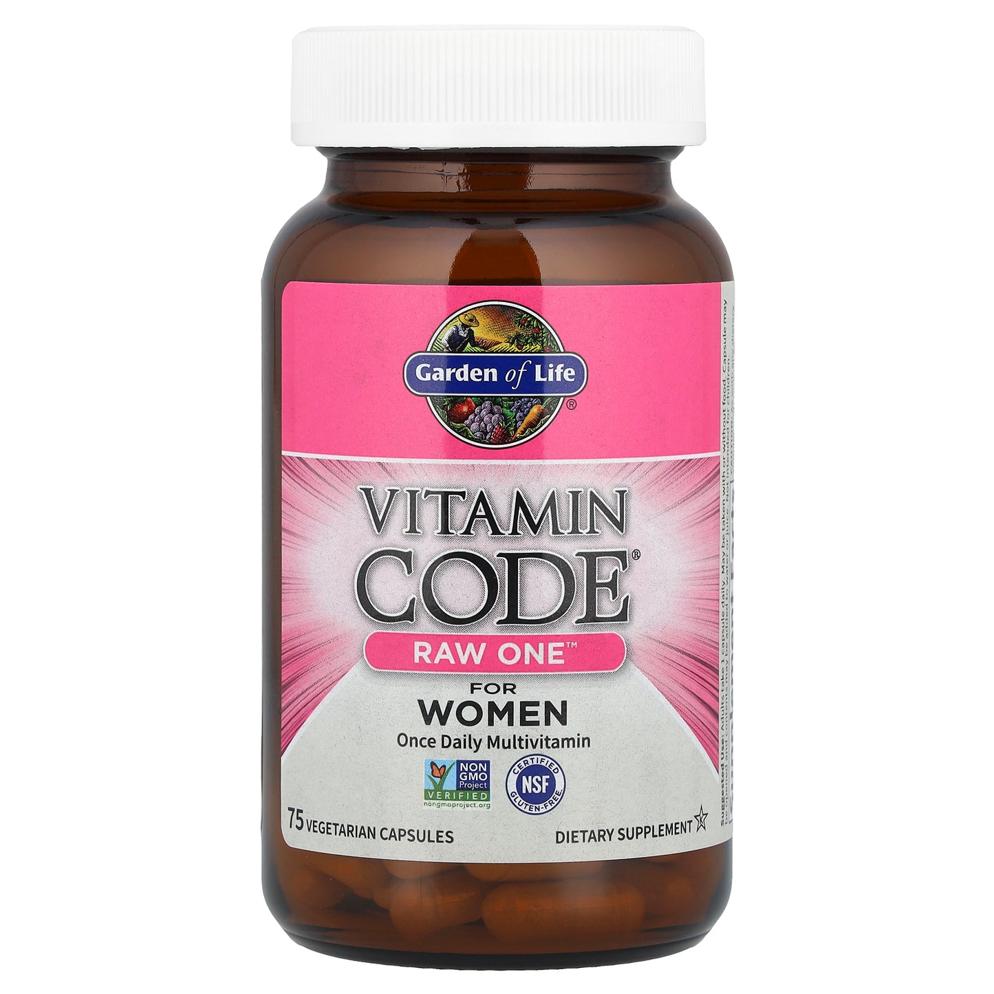 Garden of Life, Vitamin Code®, RAW One™, Once Daily Multivitamin For Women, 75 Vegetarian Capsules