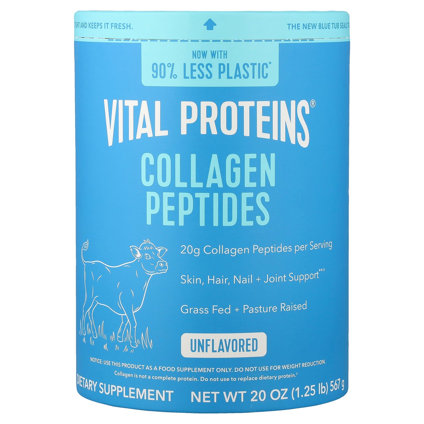 Vital Proteins, Collagen Peptides, Unflavored, 20 oz (567 g)