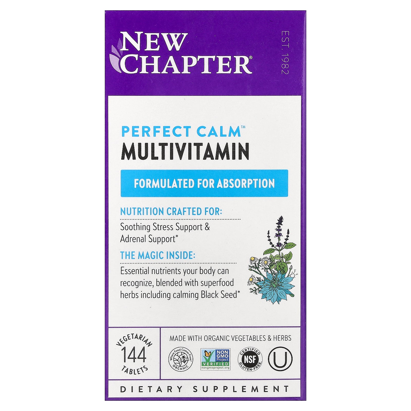 New Chapter, Perfect Calm™ Multivitamin, 144 Vegetarian Tablets