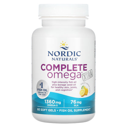 Nordic Naturals, Complete Omega Xtra, Lemon, 1,360 mg, 60 Soft Gels (680 mg per Soft Gel)