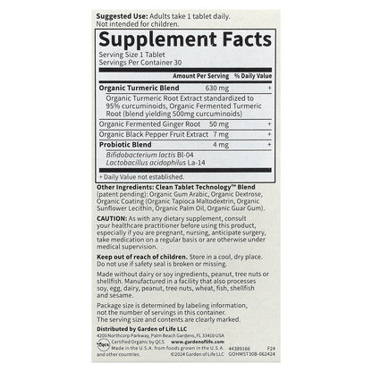 Garden of Life, Turmeric, Maximum Strength, 30 Vegan Tablets