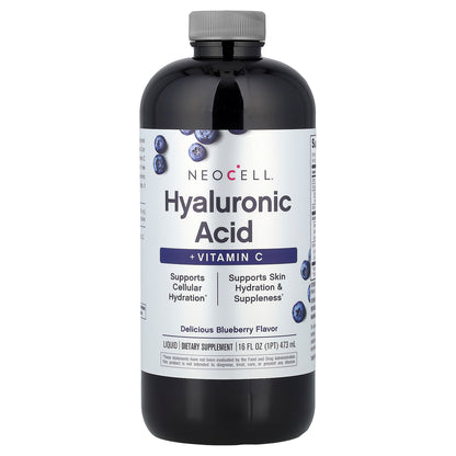 NeoCell, Liquid Hyaluronic Acid + Vitamin C, Delicious Blueberry, 16 fl oz (473 ml)