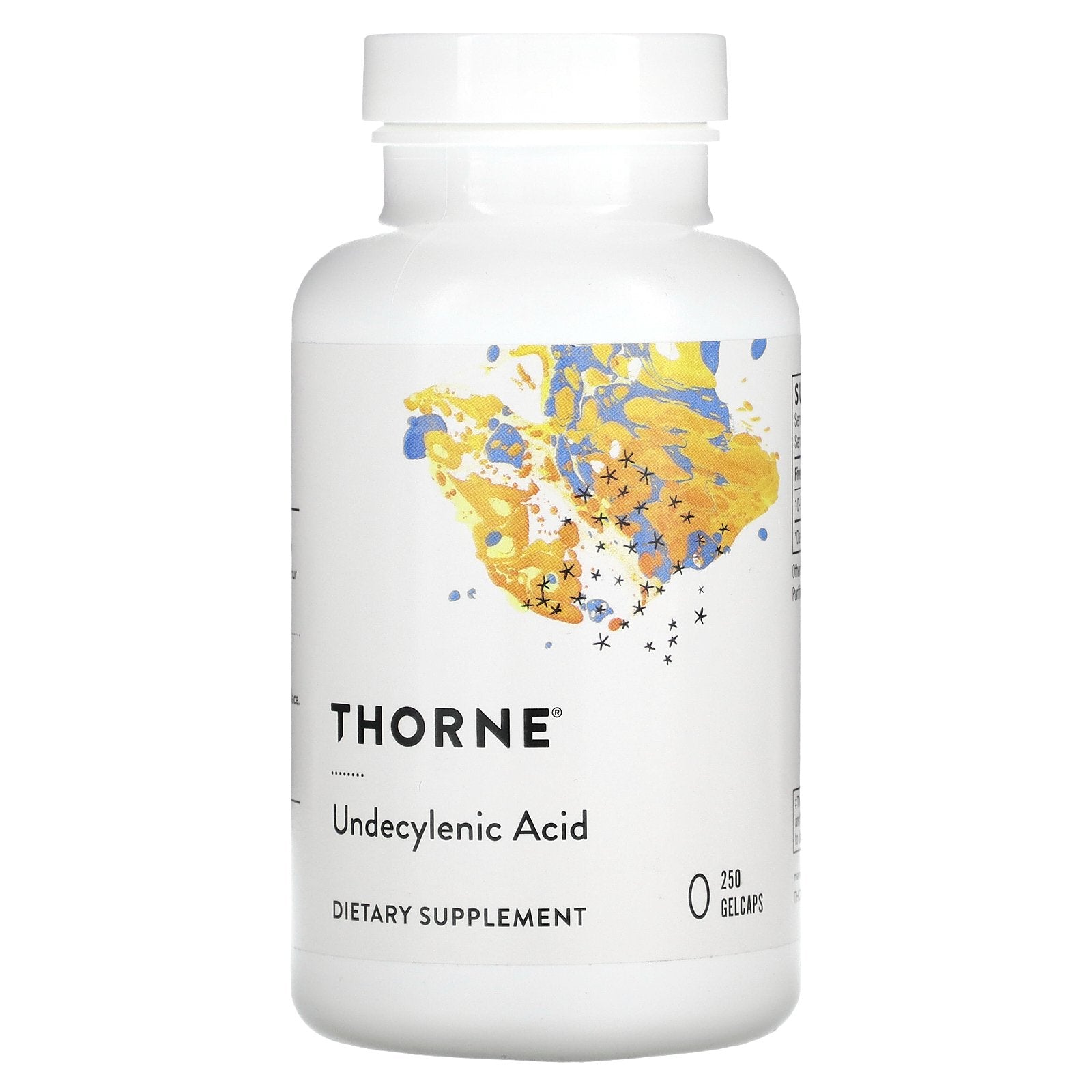 Thorne, Undecylenic Acid, 250 mg, 250 Gelcaps (50 mg Per Gelcap)