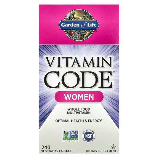 Garden of Life, Vitamin Code®, Whole Food Multivitamin, Women, 240 Vegetarian Capsules