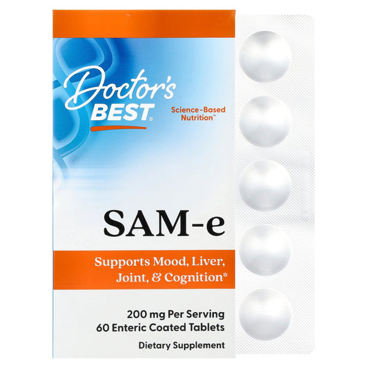 Doctor's Best, SAM-e, 200 mg, 60 Enteric Coated Tablets