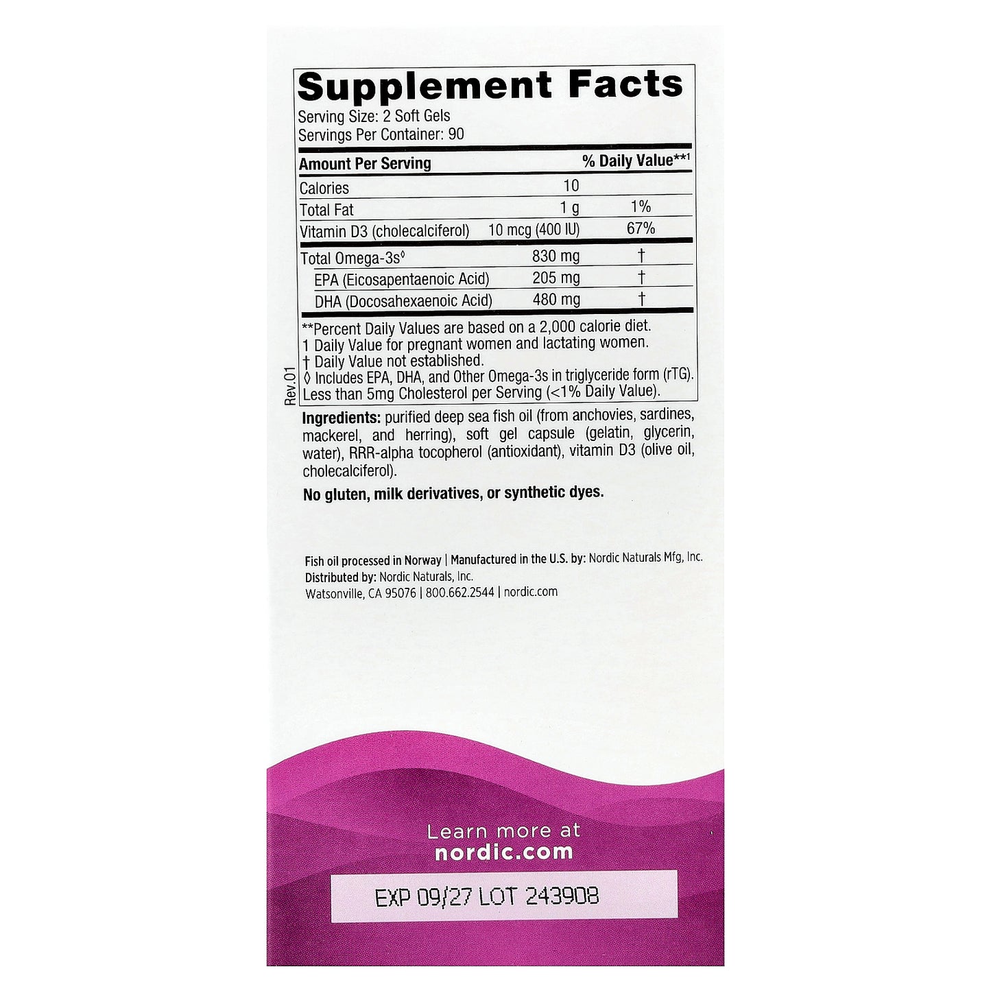 Nordic Naturals, Prenatal DHA, 180 Soft Gels