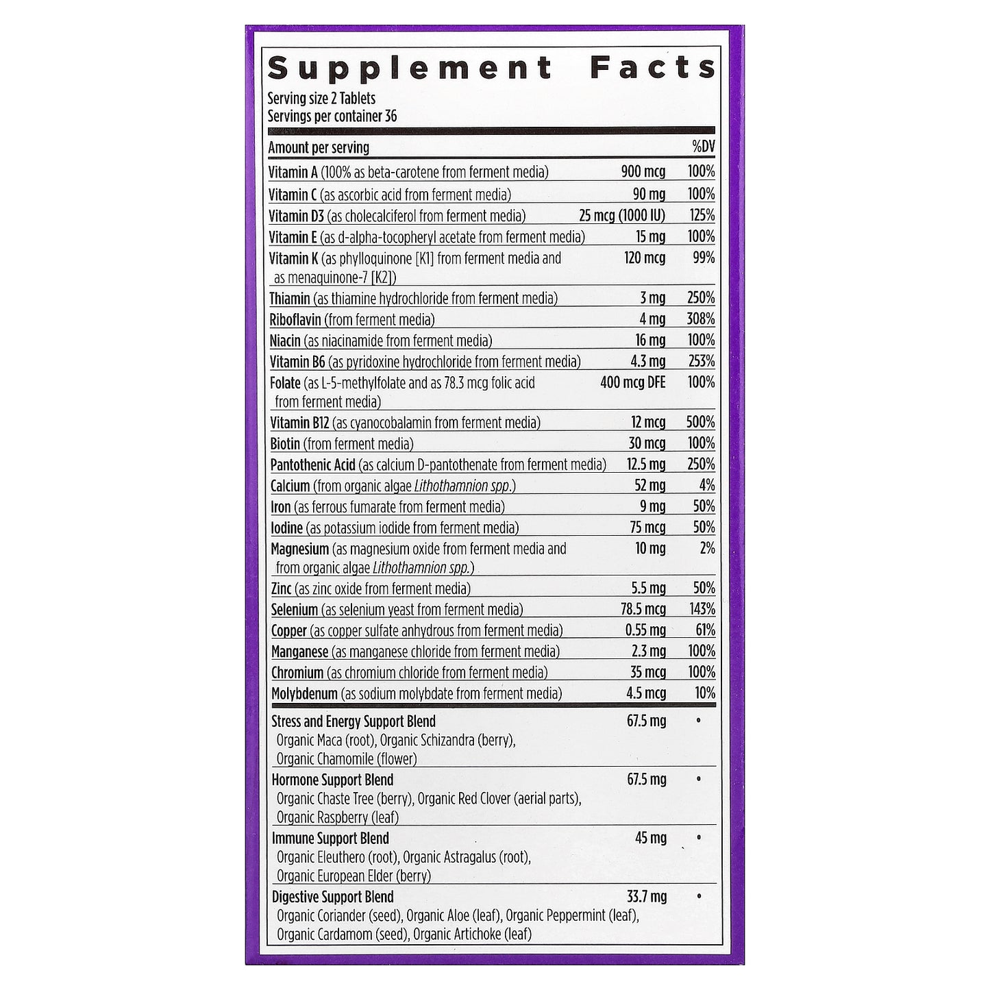 New Chapter, Women's Advanced Multivitamin, 72 Vegetarian Tablets