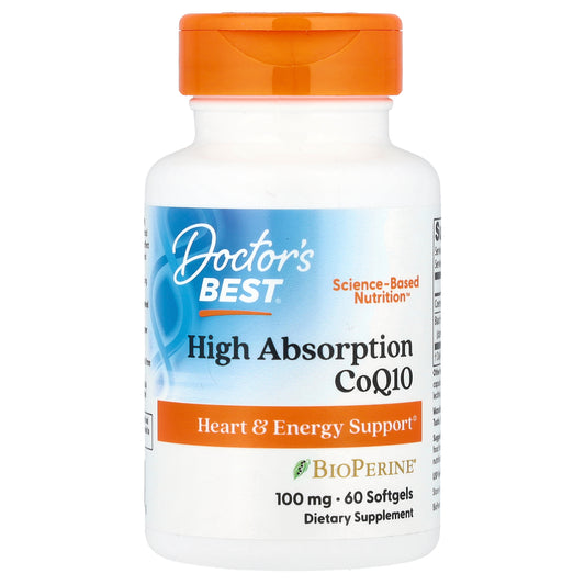 Doctor's Best, High Absorption CoQ10, 60 Softgels