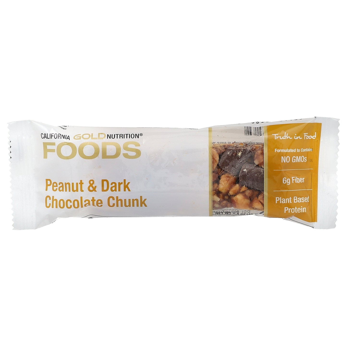 California Gold Nutrition, Foods, Peanut & Dark Chocolate Chunk Bars, 12 Bars, 1.4 oz (40 g) Each