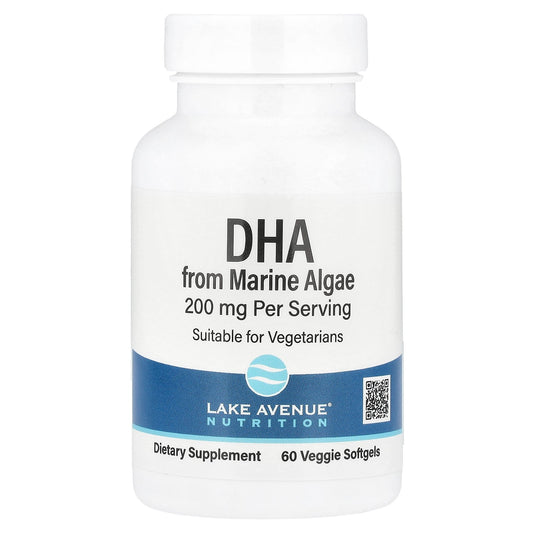 Lake Avenue Nutrition, DHA from Marine Algae, 200 mg, 60 Veggie Softgels