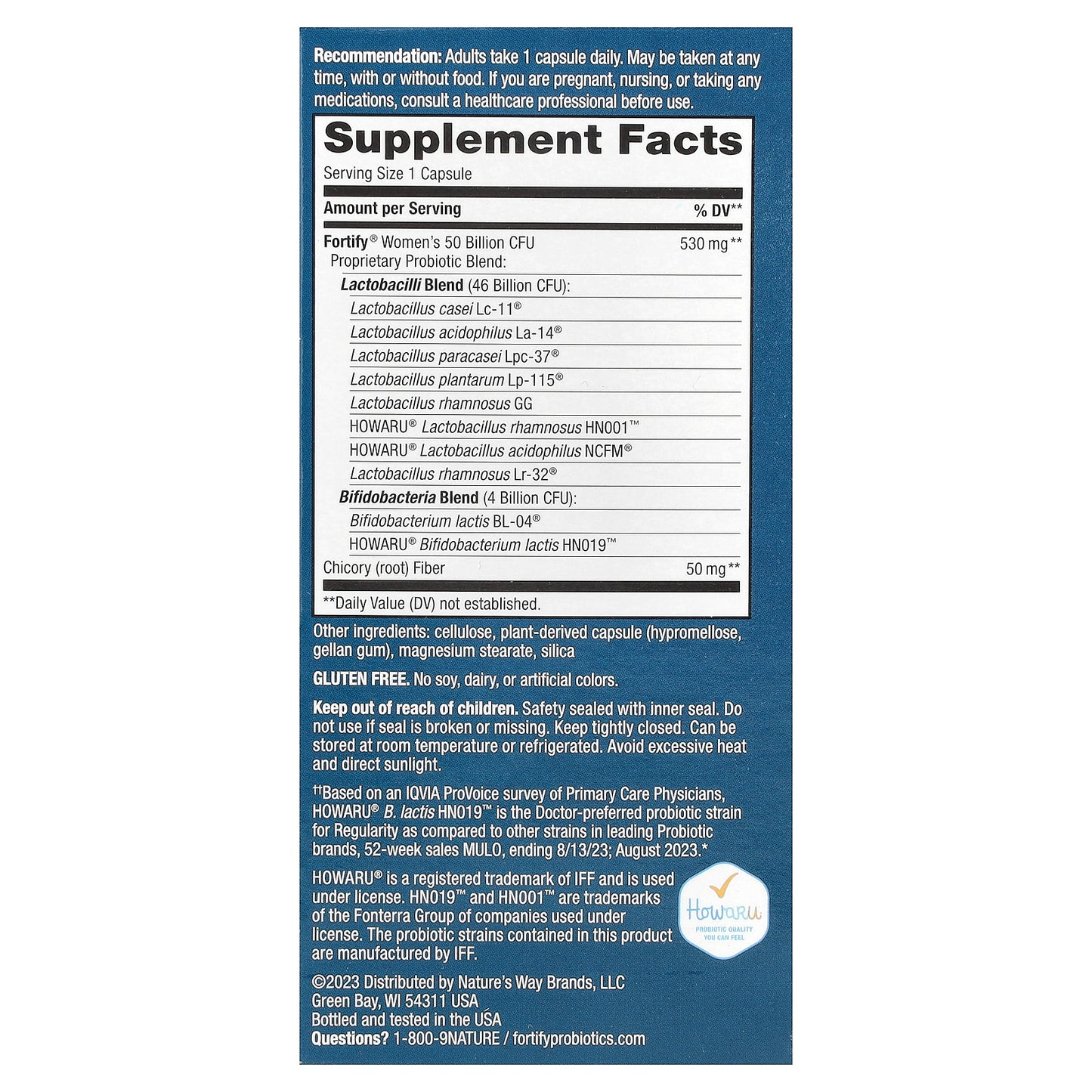 Nature's Way, Fortify® Women's Probiotic, 50 Billion CFU, 30 Delayed-Release Capsules