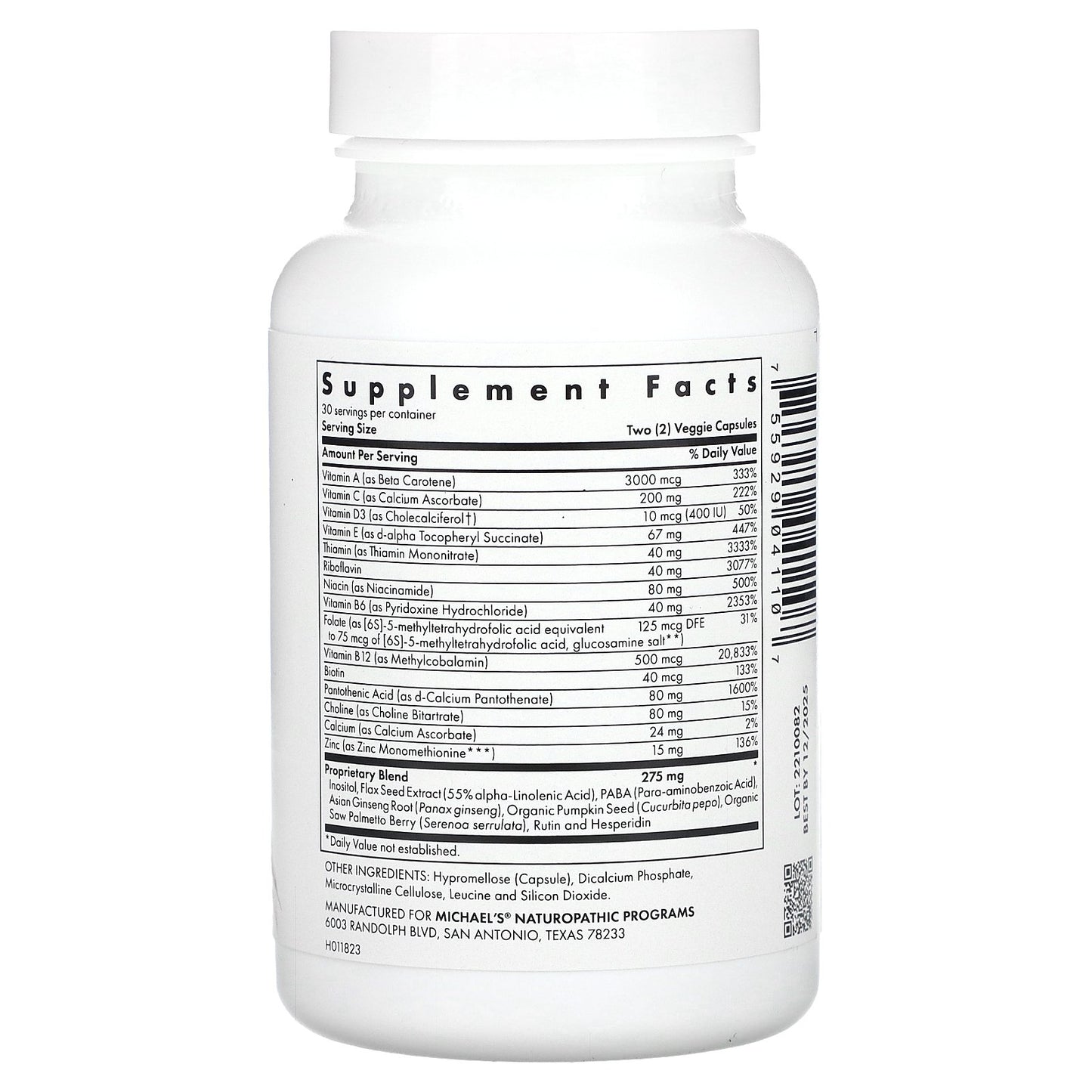 Michael's Health, Teen Boys Multivitamin, 60 Vegetarian Capsules