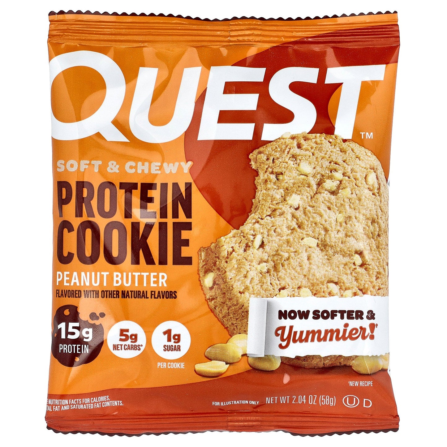 Quest Nutrition, Protein Cookie, Peanut Butter, 12 Cookies, 2.04 oz (58 g) Each