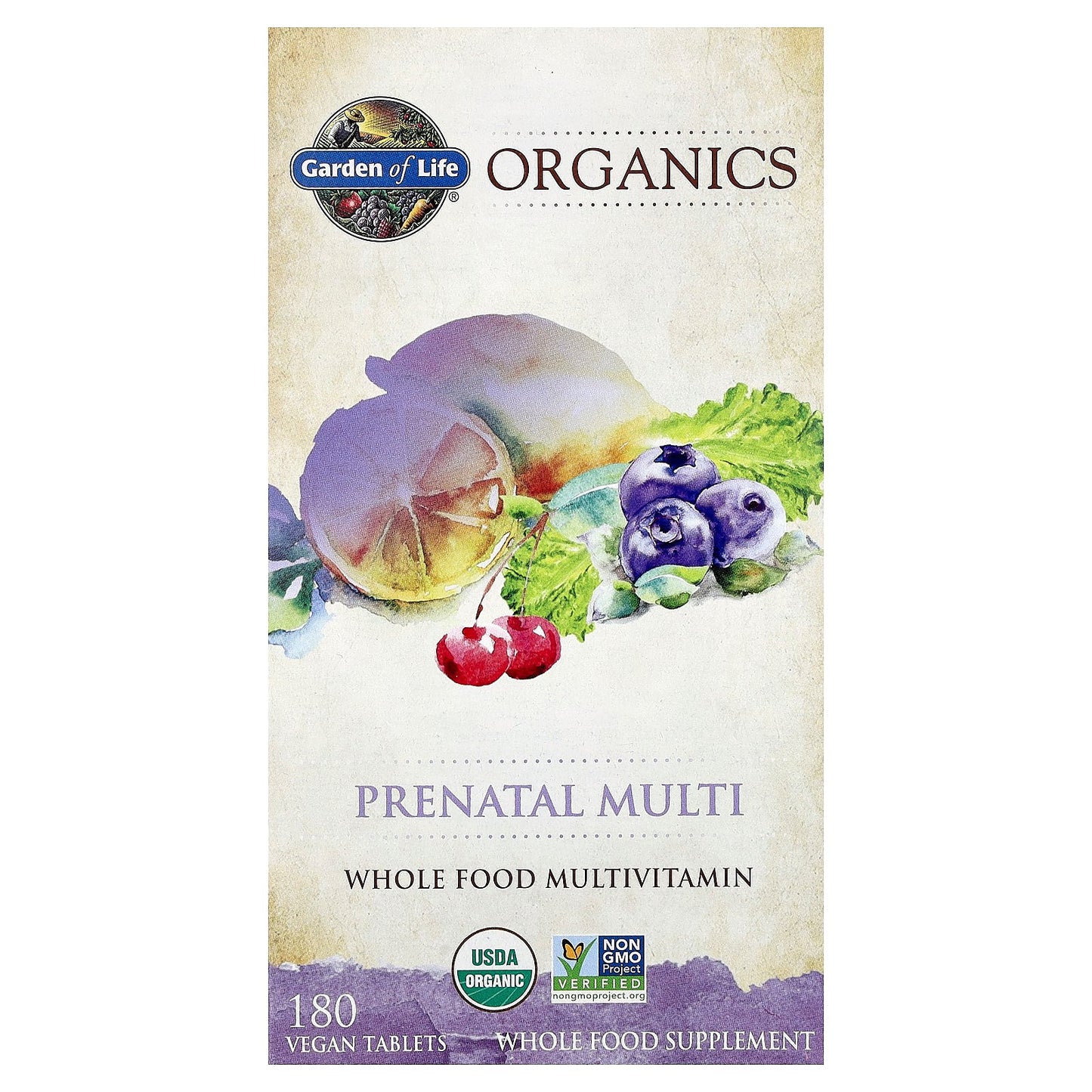 Garden of Life, Organics, Prenatal Multi, 180 Vegan Tablets