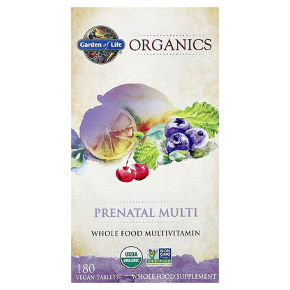 Garden of Life, Organics, Prenatal Multi, 180 Vegan Tablets
