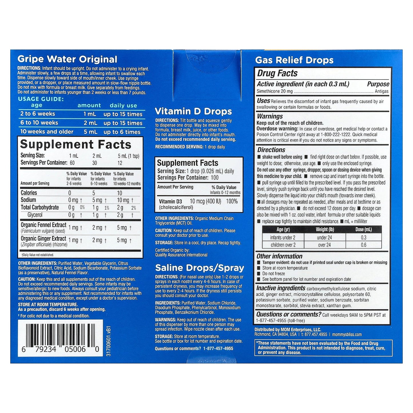 Mommy's Bliss, Newborn Essentials, 4 Piece Set