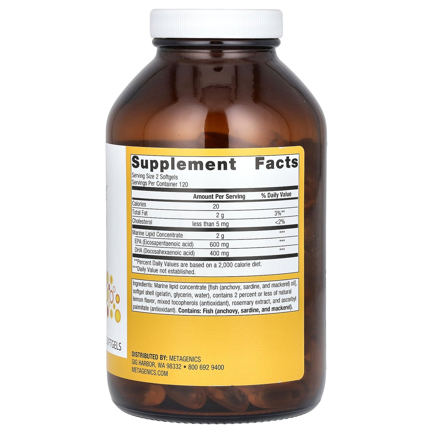 Metagenics, OmegaGenics, EPA-DHA 500, Natural Lemon, 240 Softgels