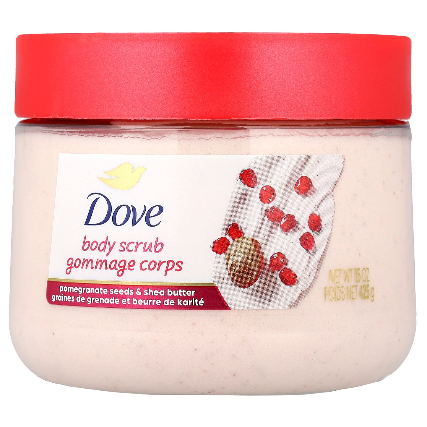 Dove, Body Scrub, Pomegranate Seeds & Shea Butter, 15 oz (425 g)