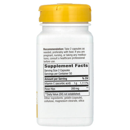 Nature's Way, Vitamin C with Rose Hips, 100 Capsules