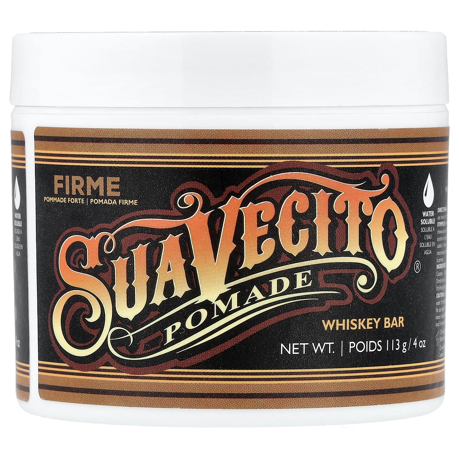 Suavecito, Pomade, Firme, Whiskey Bar, 4 oz (113 g)