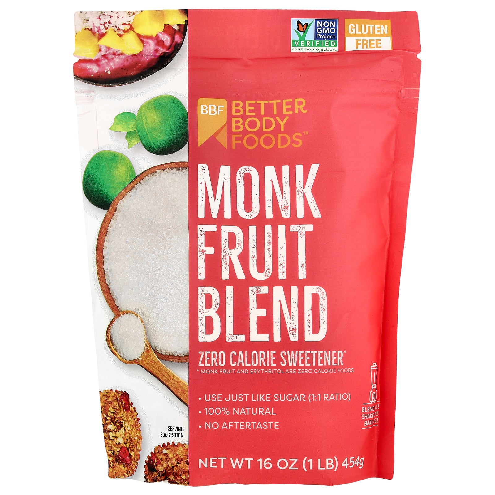 BetterBody Foods, Monk Fruit Blend, 1 lb (454 g)