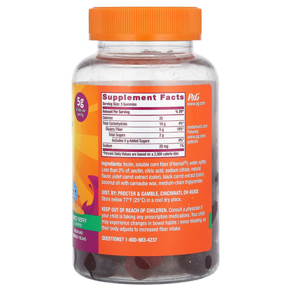 Metamucil, Kids, Fiber Gummies, Mixed Berry, 72 Gummies