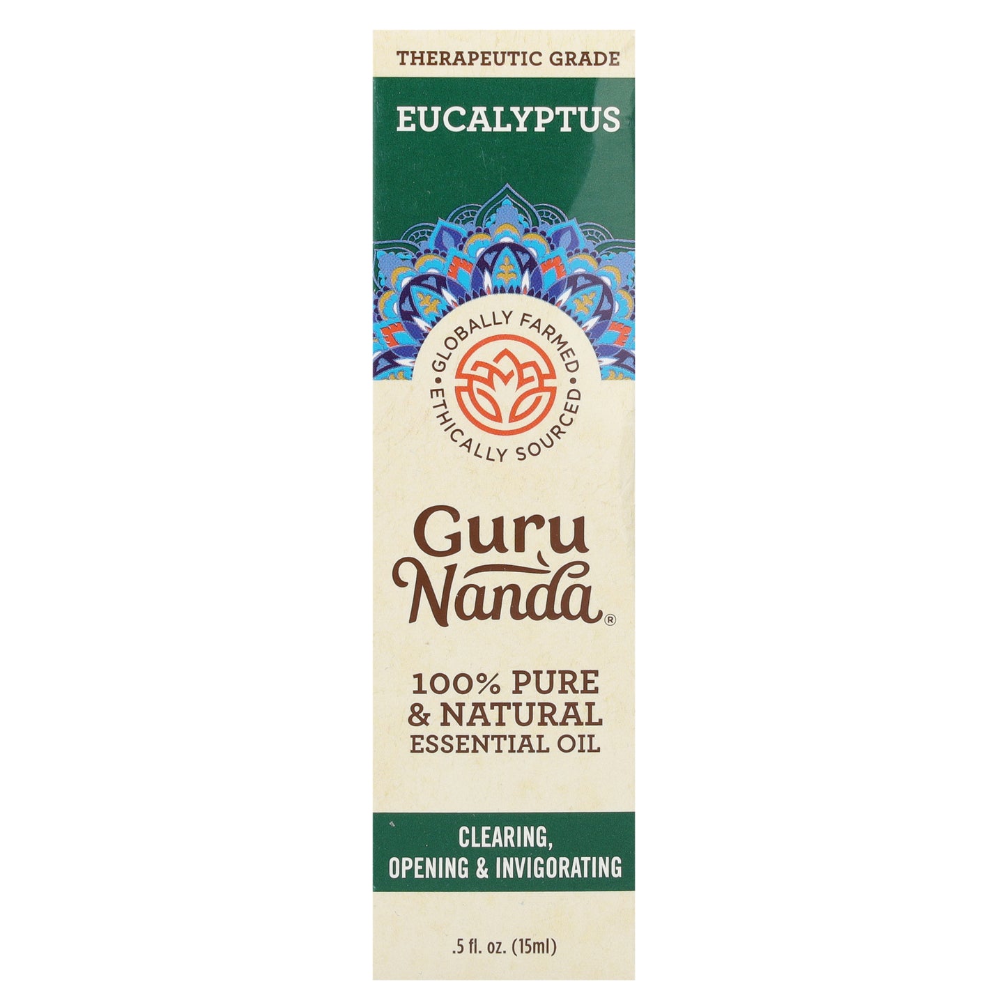 GuruNanda, 100% Pure & Natural Essential Oil, Eucalyptus , 0.5 fl oz (15 ml)