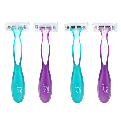 BIC, Soleil Escape, Women's Disposable Razors, Lavender & Eucalyptus, 4 Razors