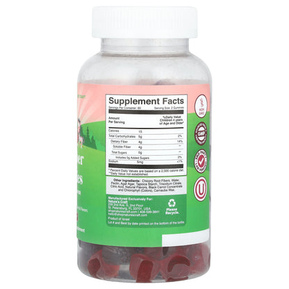 Nature's Craft, Kids Fiber Gummies, Sugar Free, Mixed Berry, 120 Gummies