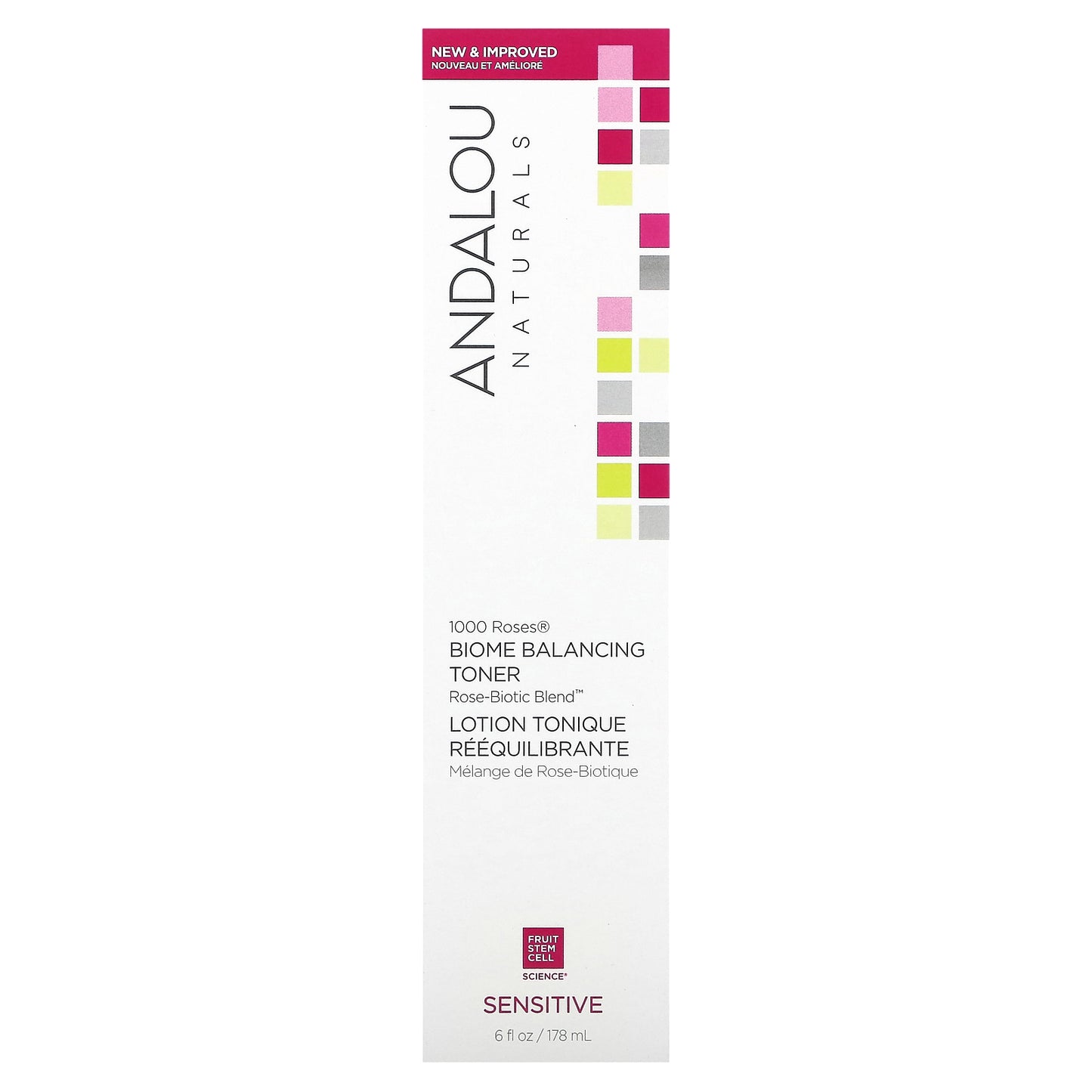 Andalou Naturals, 1000 Roses, Biome Balancing Toner, Sensitive, 6 fl oz (178 ml)