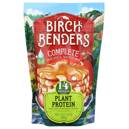 Birch Benders, Complete Pancake & Waffle Mix, Plant Protein, 14 oz (397 g)