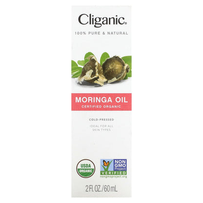 Cliganic, 100% Pure & Natural, Moringa Oil, 2 fl oz (60 ml)