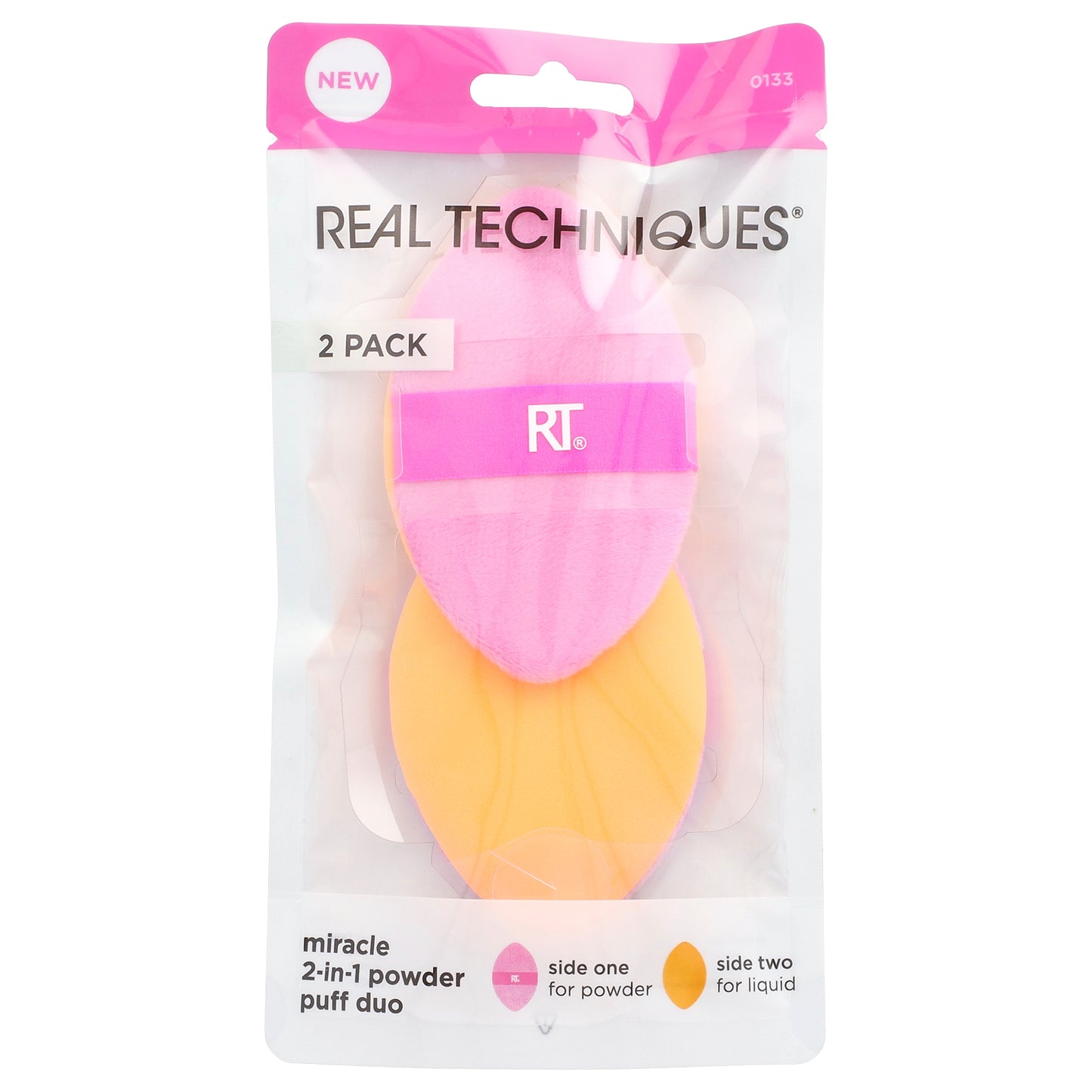 Real Techniques, Miracle 2-in-1 Powder Puff Duo, 2 Pack