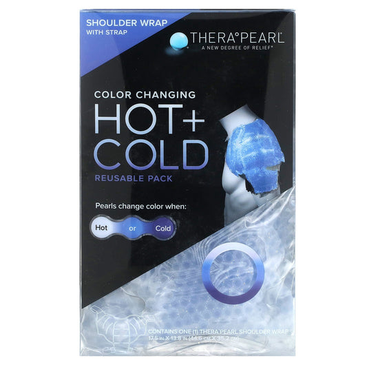 TheraPearl, Color Changing Hot + Cold Reusable Pack, Shoulder Wrap with Strap, 1 Wrap