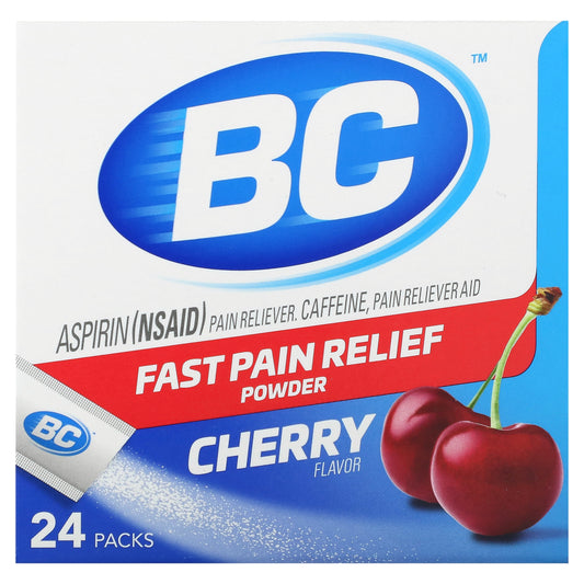 BC, Fast Pain Relief Powder, Cherry, 24 Packs