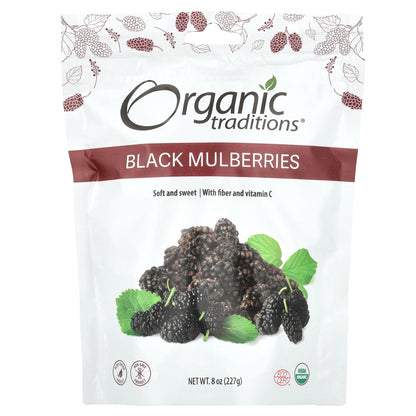 Organic Traditions, Black Mulberries, 8 oz (227 g)