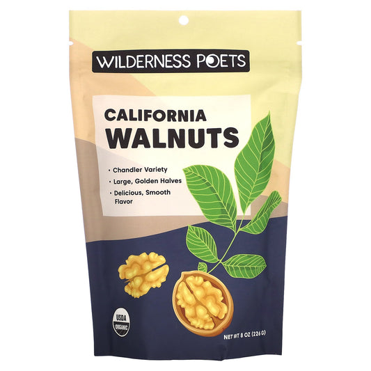 Wilderness Poets, Organic California Walnuts, 8 oz (226 g)